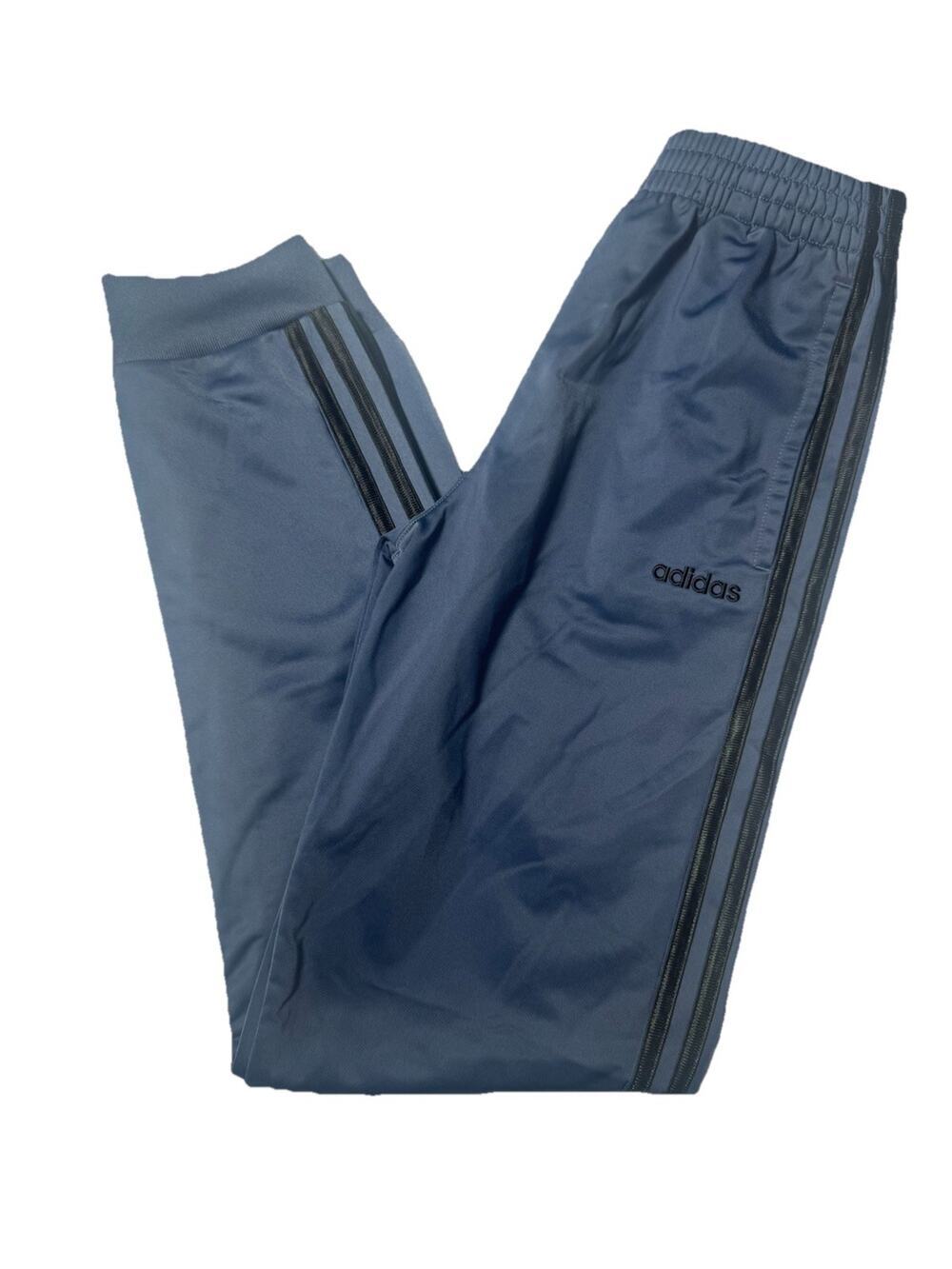 Adidas Track Pants Youth Large 14/16 Navy 3 Stripe Athletic Joggers